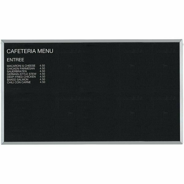 Aarco CBC4896-3R 48in x 96in Enclosed Indoor Hinged Locking 3 Door Bulletin Board with Cherry Frame 116CBC48963R